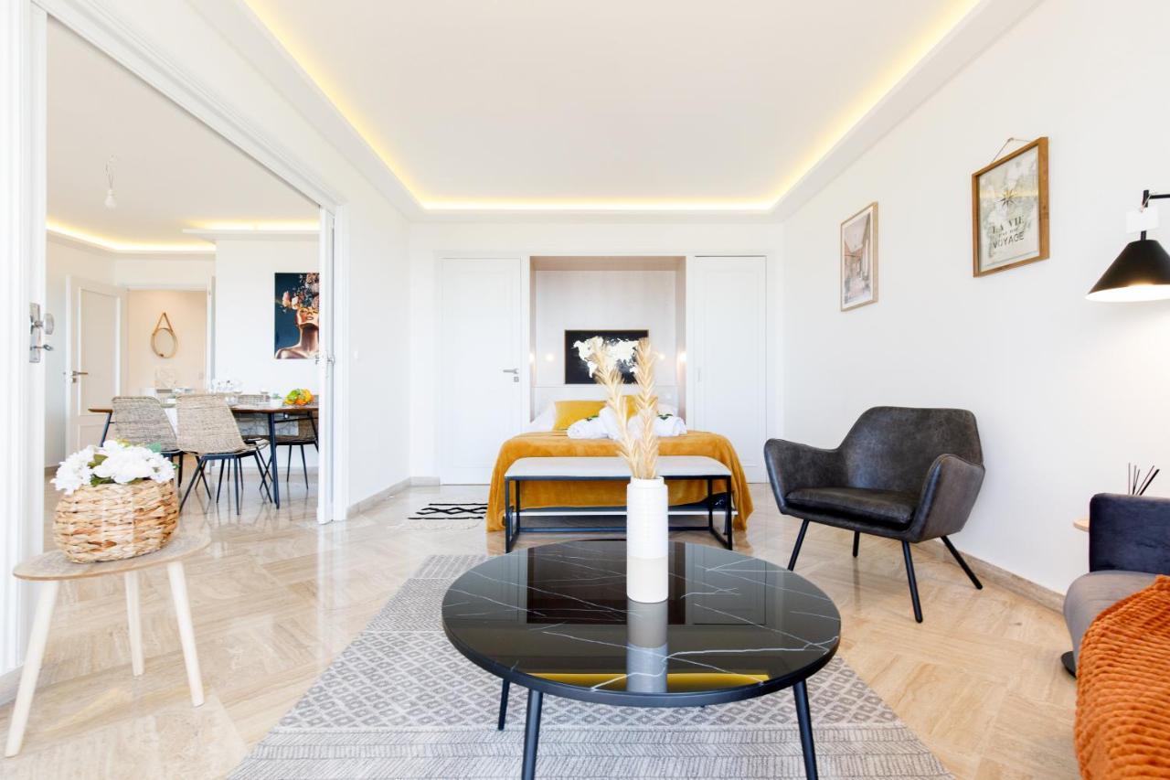 Suite Riviera - Sea View - Clim - 50M Plage - Residence De Standing - Spacieux 180 M2 - Parking Канны Экстерьер фото