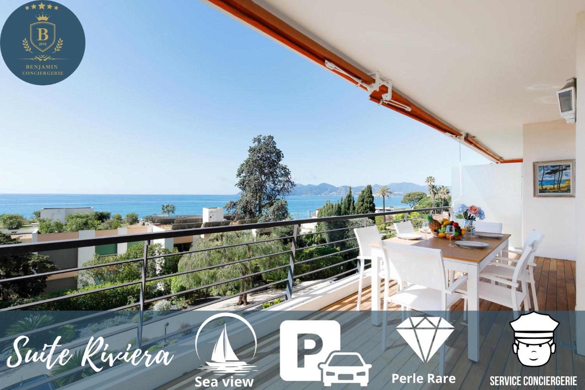 Suite Riviera - Sea View - Clim - 50M Plage - Residence De Standing - Spacieux 180 M2 - Parking Канны Экстерьер фото